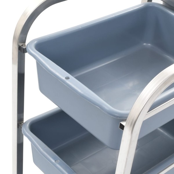 Carrito de cocina con recipientes de plástico 82x43,5x93 cm Carrito de cocina con recipientes de plástico 82x43,5x93 cm