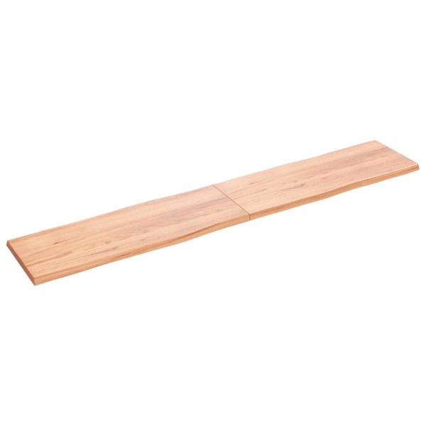 Tablero mesa madera tratada borde natural marrón 220x40x(2-4)cm Tablero mesa madera tratada borde natural marrón 220x40x(2-4)cm