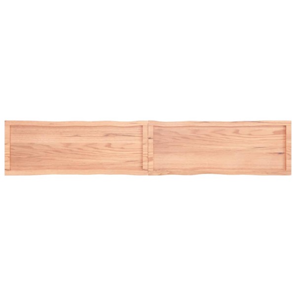 Tablero mesa madera tratada borde natural marrón 220x40x(2-4)cm Tablero mesa madera tratada borde natural marrón 220x40x(2-4)cm