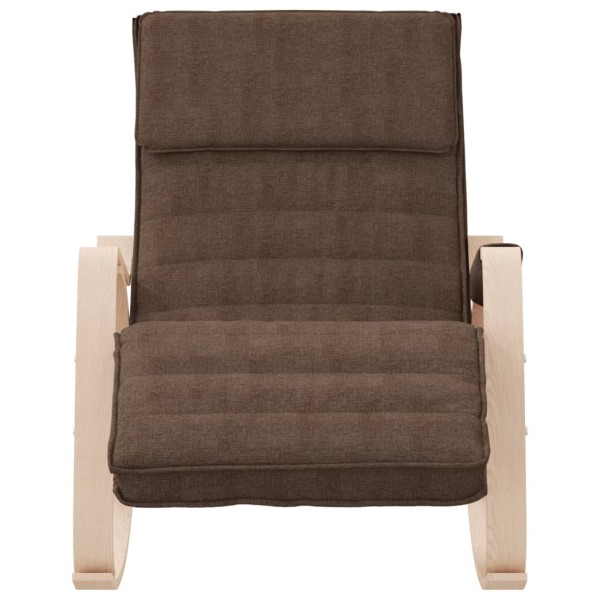 Silla mecedora de tela marrón oscuro Silla mecedora de tela marrón oscuro