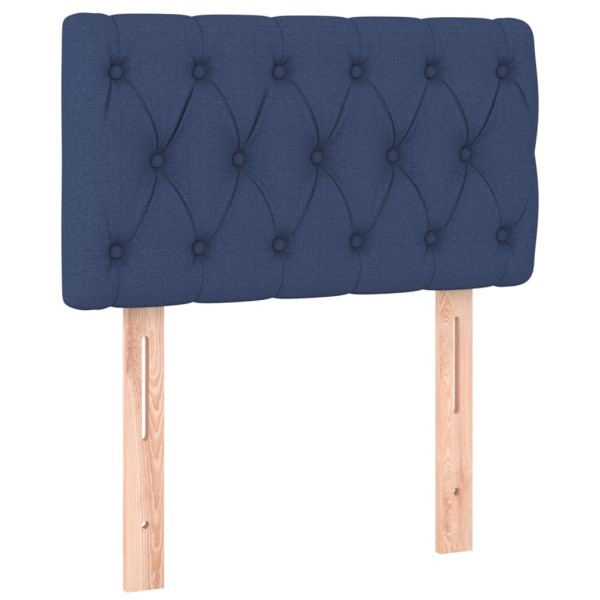 Cabecero de tela azul 80x7x78/88 cm Cabecero de tela azul 80x7x78/88 cm