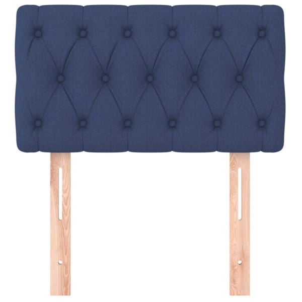 Cabecero de tela azul 80x7x78/88 cm Cabecero de tela azul 80x7x78/88 cm