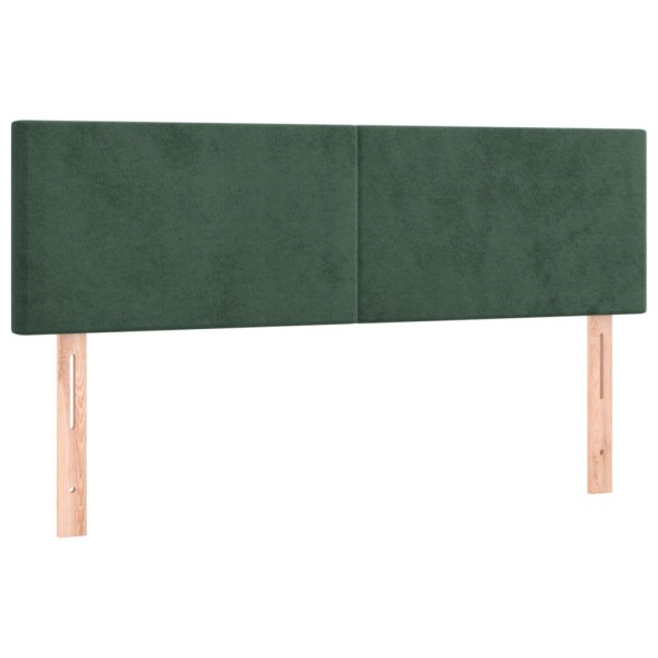 Cabeceros 2 unidades terciopelo verde oscuro 72x5x78/88 cm Cabeceros 2 unidades terciopelo verde oscuro 72x5x78/88 cm