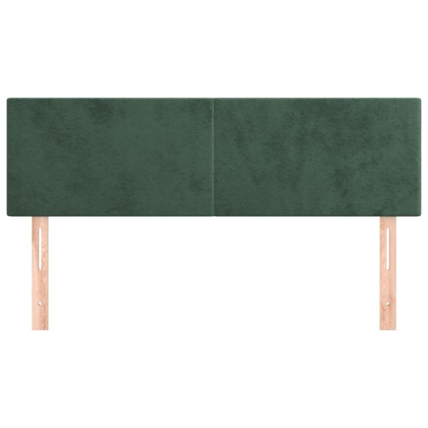 Cabeceros 2 unidades terciopelo verde oscuro 72x5x78/88 cm Cabeceros 2 unidades terciopelo verde oscuro 72x5x78/88 cm