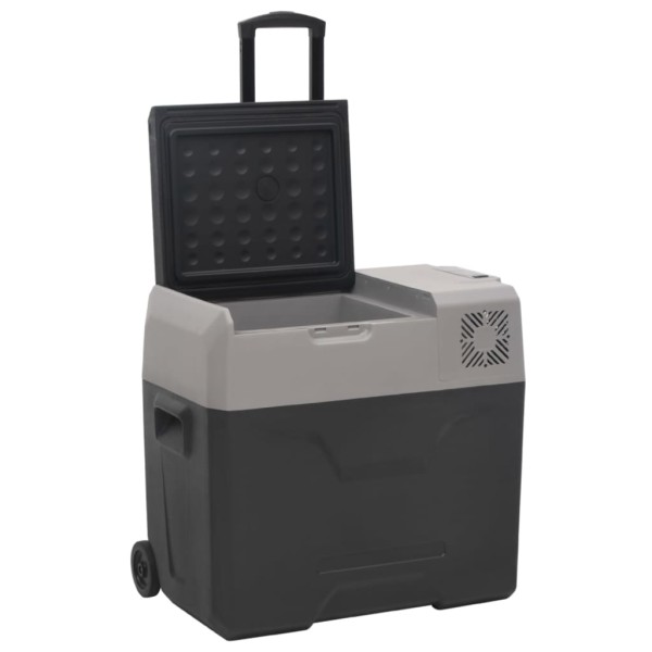 Nevera con ruedas y adaptador polipropileno negro y gris 50 L Nevera con ruedas y adaptador polipropileno negro y gris 50 L