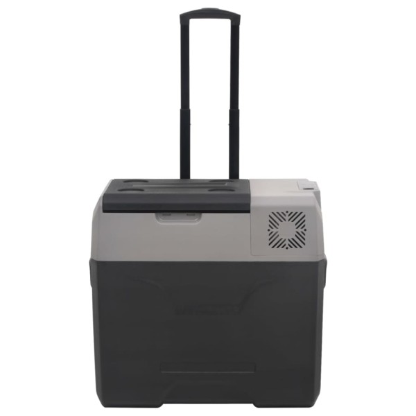 Nevera con ruedas y adaptador polipropileno negro y gris 50 L Nevera con ruedas y adaptador polipropileno negro y gris 50 L