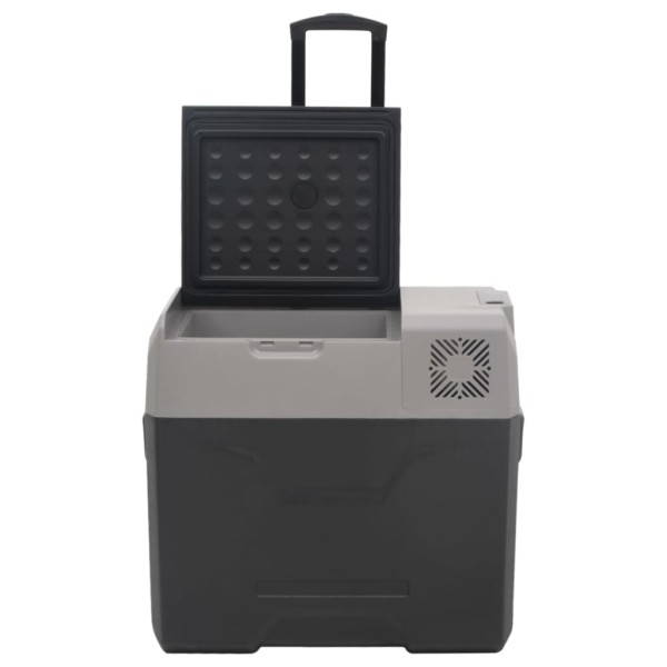 Nevera con ruedas y adaptador polipropileno negro y gris 50 L Nevera con ruedas y adaptador polipropileno negro y gris 50 L