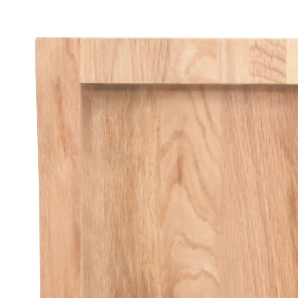 Encimera baño madera maciza tratada marrón claro 60x50x(2-4) cm Encimera baño madera maciza tratada marrón claro 60x50x(2-4) cm