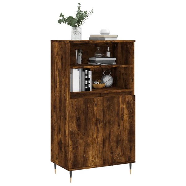 Aparador alto madera contrachapada roble ahumado 60x36x110 cm Aparador alto madera contrachapada roble ahumado 60x36x110 cm