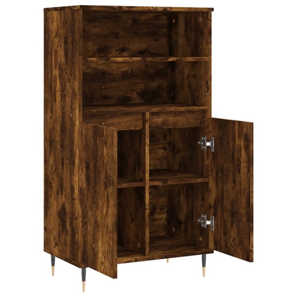 Aparador alto madera contrachapada roble ahumado 60x36x110 cm Aparador alto madera contrachapada roble ahumado 60x36x110 cm