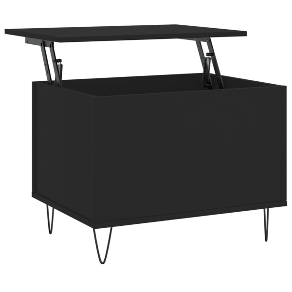 Mesa de centro madera contrachapada negro 60x44,5x45 cm Mesa de centro madera contrachapada negro 60x44,5x45 cm
