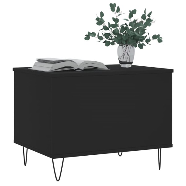 Mesa de centro madera contrachapada negro 60x44,5x45 cm Mesa de centro madera contrachapada negro 60x44,5x45 cm
