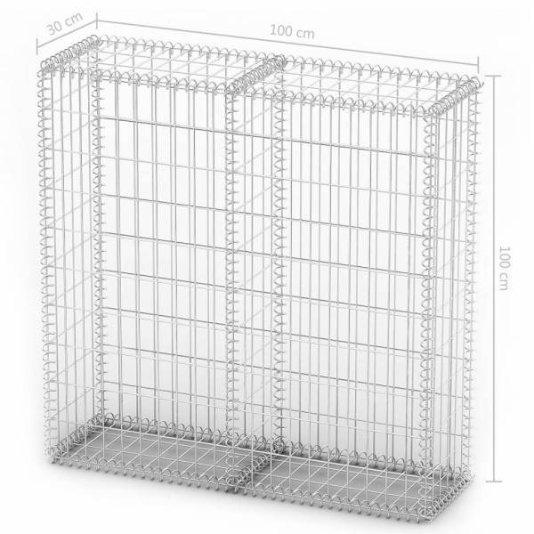 Cesta para muro de gaviones de alambre galvanizado 100x100x30cm Cesta para muro de gaviones de alambre galvanizado 100x100x30cm