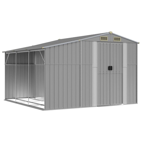 Cobertizo de jardín acero galvanizado gris 277x279x179 cm Cobertizo de jardín acero galvanizado gris 277x279x179 cm