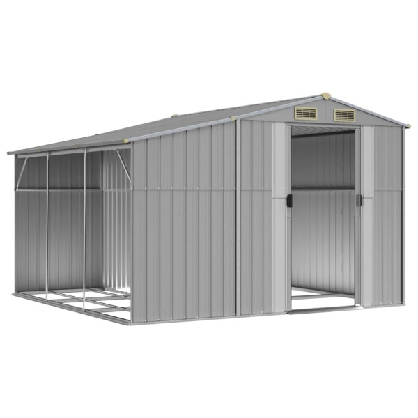 Cobertizo de jardín acero galvanizado gris 277x279x179 cm Cobertizo de jardín acero galvanizado gris 277x279x179 cm