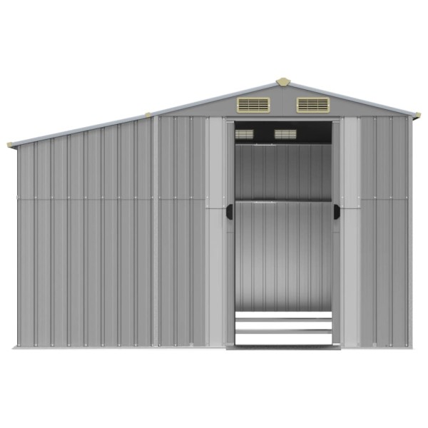 Cobertizo de jardín acero galvanizado gris 277x279x179 cm Cobertizo de jardín acero galvanizado gris 277x279x179 cm