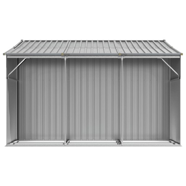 Cobertizo de jardín acero galvanizado gris 277x279x179 cm Cobertizo de jardín acero galvanizado gris 277x279x179 cm