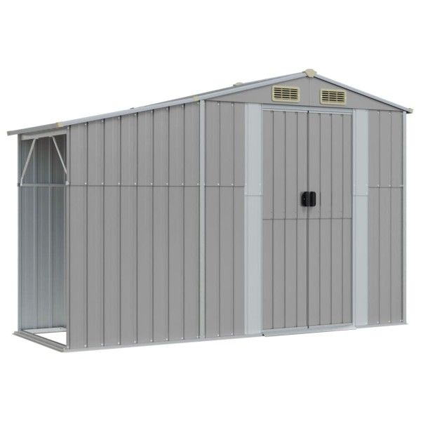 Cobertizo de jardín acero galvanizado gris 277x279x179 cm Cobertizo de jardín acero galvanizado gris 277x279x179 cm