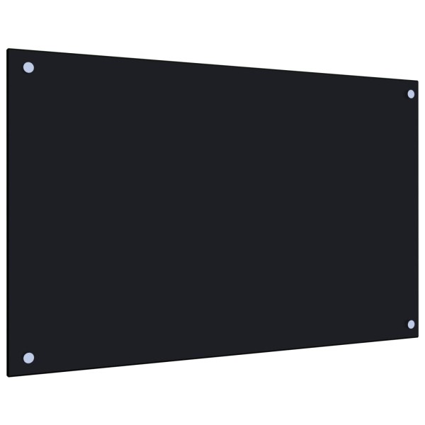 Protección salpicaduras cocina vidrio templado negro 80x50 cm Protección salpicaduras cocina vidrio templado negro 80x50 cm