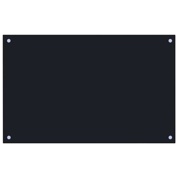 Protección salpicaduras cocina vidrio templado negro 80x50 cm Protección salpicaduras cocina vidrio templado negro 80x50 cm