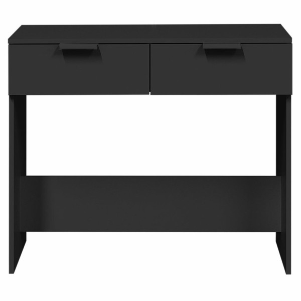 Mesa consola madera de ingeniería negro 90x36x75 cm