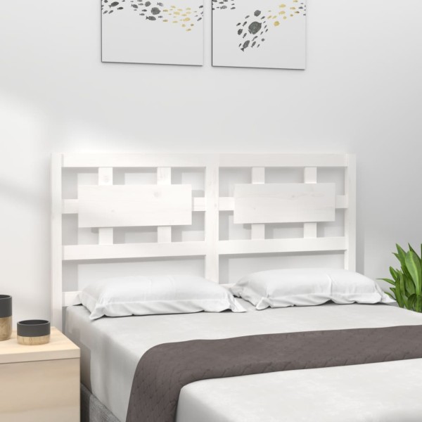 Cabecero de cama madera maciza de pino blanco 205,5x4x100 cm Cabecero de cama madera maciza de pino blanco 205,5x4x100 cm