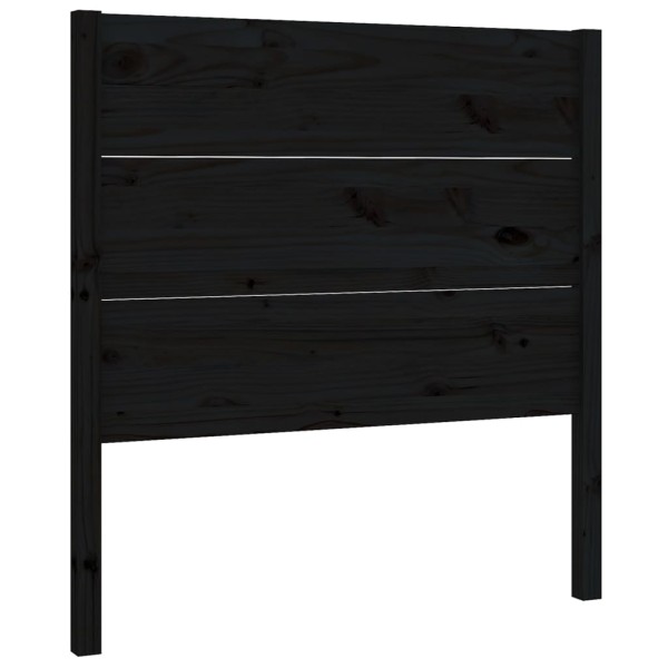 Cabecero madera maciza de pino negro 96x4x100 cm Cabecero madera maciza de pino negro 96x4x100 cm
