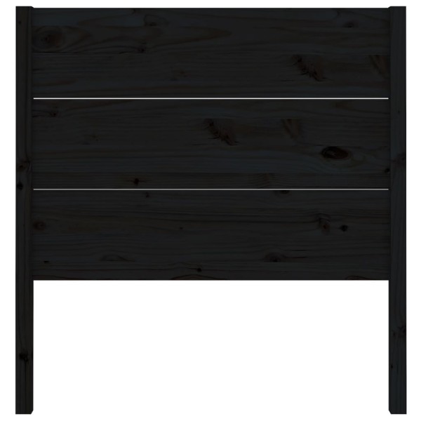 Cabecero madera maciza de pino negro 96x4x100 cm Cabecero madera maciza de pino negro 96x4x100 cm