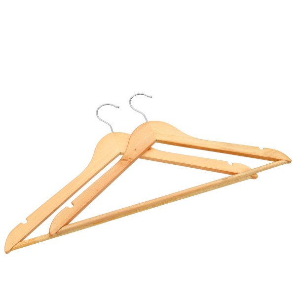 Juego de perchas para ropa 50 uds antideslizantes madera dura Juego de perchas para ropa 50 uds antideslizantes madera dura