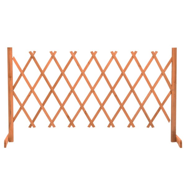 Valla de jardín enrejada madera maciza abeto naranja 150x80 cm Valla de jardín enrejada madera maciza abeto naranja 150x80 cm