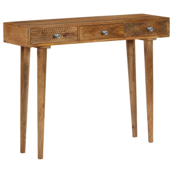 Mesa consola de madera maciza de mango 102x30x79 cm Mesa consola de madera maciza de mango 102x30x79 cm