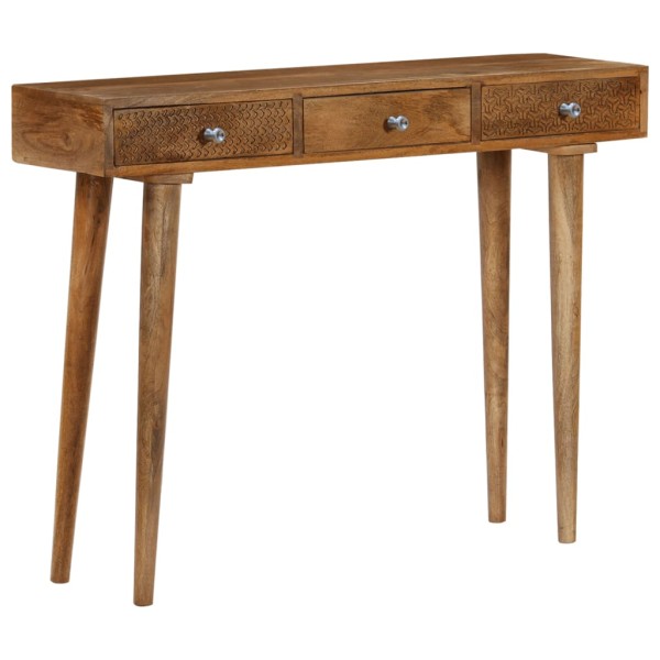 Mesa consola de madera maciza de mango 102x30x79 cm Mesa consola de madera maciza de mango 102x30x79 cm