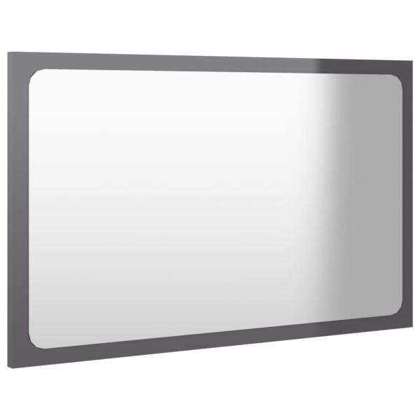 Set muebles de baño 2 piezas madera contrachapada gris brillo Set muebles de baño 2 piezas madera contrachapada gris brillo