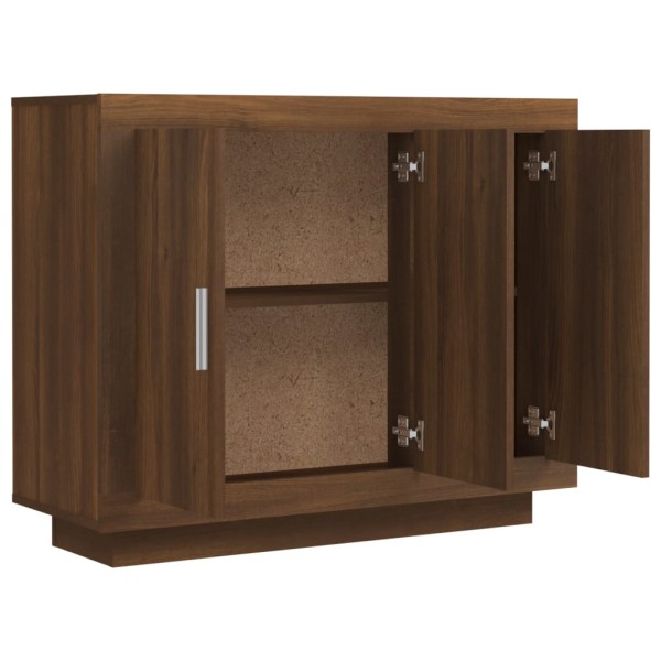 Aparador madera contrachapada color roble marrón 92x35x75 cm Aparador madera contrachapada color roble marrón 92x35x75 cm