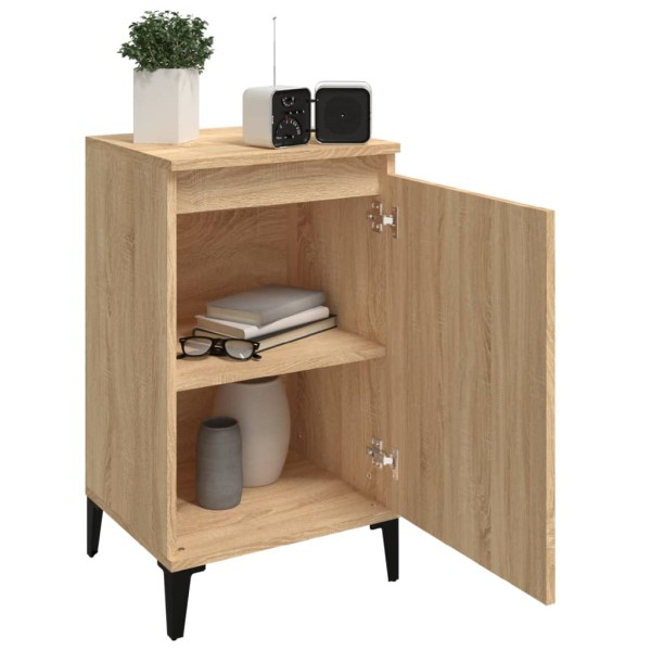 Mesitas de noche 2 uds madera contrachapada roble 40x35x70 cm Mesitas de noche 2 uds madera contrachapada roble 40x35x70 cm