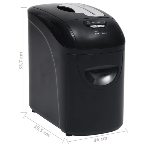 Trituradora de papel 10 hojas microcorte negra Trituradora de papel 10 hojas microcorte negra