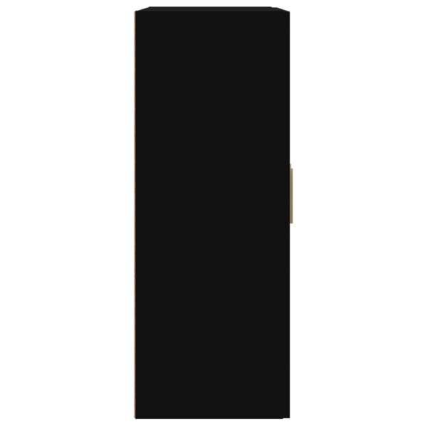 Armario de pared madera contrachapada negro 69,5x32,5x90 cm Armario de pared madera contrachapada negro 69,5x32,5x90 cm
