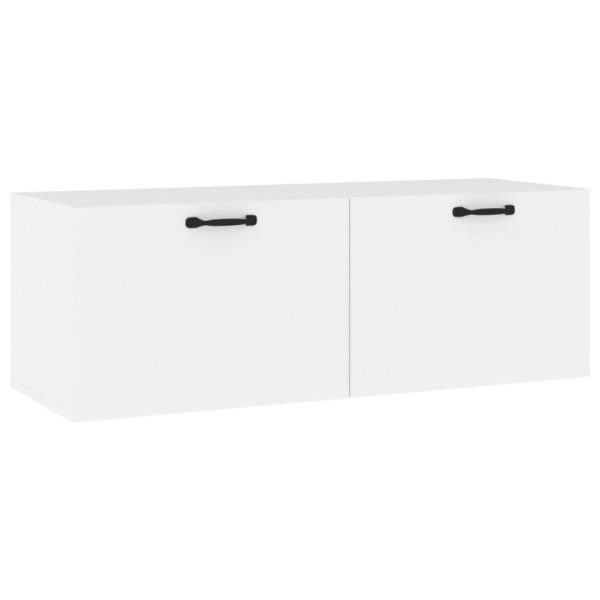 Armario de pared madera contrachapada blanco 100x36,5x35 cm Armario de pared madera contrachapada blanco 100x36,5x35 cm