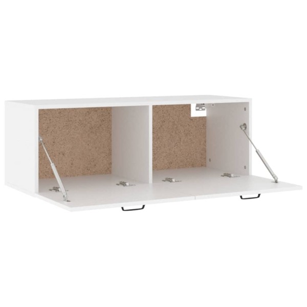 Armario de pared madera contrachapada blanco 100x36,5x35 cm Armario de pared madera contrachapada blanco 100x36,5x35 cm