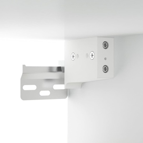 Armario de pared madera contrachapada blanco 100x36,5x35 cm Armario de pared madera contrachapada blanco 100x36,5x35 cm
