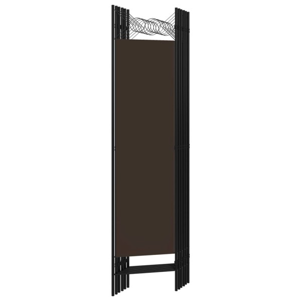 Biombo divisor de 6 paneles marrón 240x180 cm Biombo divisor de 6 paneles marrón 240x180 cm