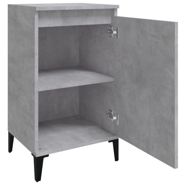 Mesitas de noche 2 uds madera gris hormigón 40x35x70 cm