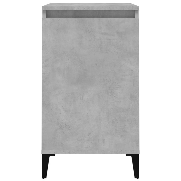 Mesitas de noche 2 uds madera gris hormigón 40x35x70 cm