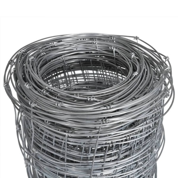 Valla de jardín de acero galvanizado plateado 50x1,25 m Valla de jardín de acero galvanizado plateado 50x1,25 m