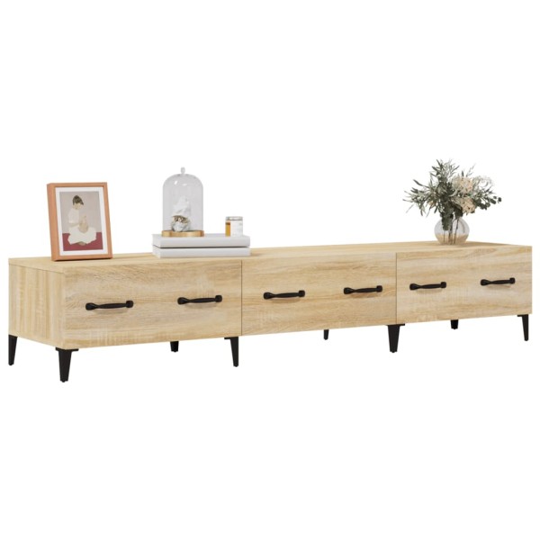 Mueble de TV madera contrachapada roble Sonoma 150x34,5x30 cm Mueble de TV madera contrachapada roble Sonoma 150x34,5x30 cm