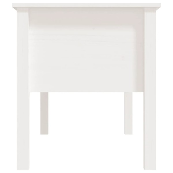 Mesa de centro de madera maciza de pino blanca 102x49x55 cm Mesa de centro de madera maciza de pino blanca 102x49x55 cm