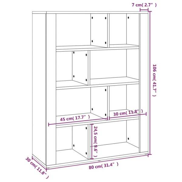Aparador de madera contrachapada blanco 80x30x106 cm Aparador de madera contrachapada blanco 80x30x106 cm