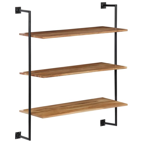 Estantería de pared de madera maciza de acacia 94x35x113 cm Estantería de pared de madera maciza de acacia 94x35x113 cm