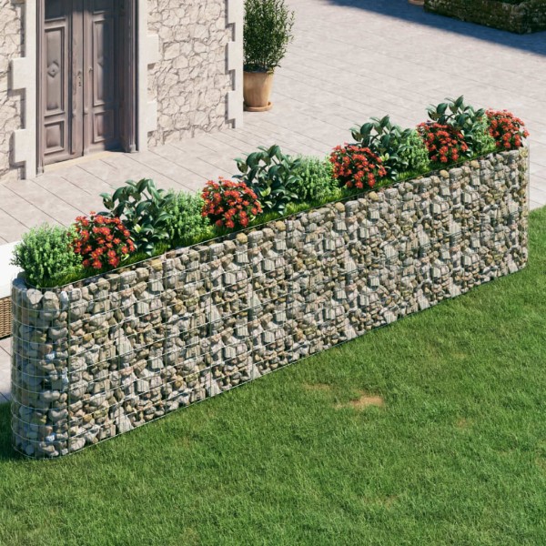 Arriate de gaviones de hierro galvanizado 470x50x100 cm Arriate de gaviones de hierro galvanizado 470x50x100 cm