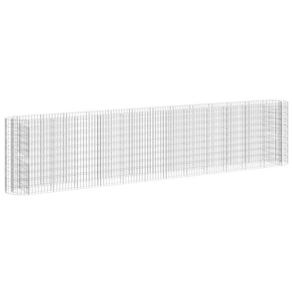 Arriate de gaviones de hierro galvanizado 470x50x100 cm Arriate de gaviones de hierro galvanizado 470x50x100 cm